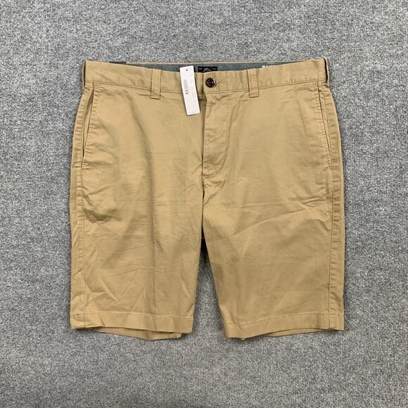 J Crew Shorts Mens 34 Scone Cotton Stretch Chino 10.5 in Flat Front Casual Golf - Picture 2 of 13